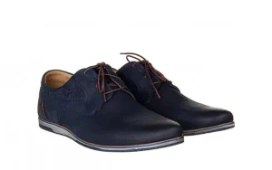 Półbuty -081 947 Juma Blue Brąz 23 081113, Granatowy, Skóra naturalna | Bayla Sale