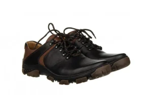 Półbuty -081 941 Juma Czarna II Denger 081119, Czarny, Skóra naturalna | Bayla Discount