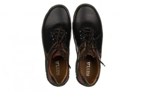 Półbuty -081 941 Juma Czarna II Denger 081119, Czarny, Skóra naturalna | Bayla Discount