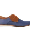 Półbuty -051 206 Ming Samuel Buk, Niebieski/ Brąz, Skóra naturalna | Bayla Sale