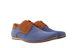 Półbuty -051 206 Ming Samuel Buk, Niebieski/ Brąz, Skóra naturalna | Bayla Sale