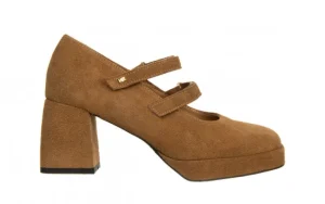 Półbuty -159 4544 008-P Camel Welur 159103, Skóra naturalna | Bayla Hot