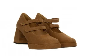 Półbuty -159 4544 008-P Camel Welur 159103, Skóra naturalna | Bayla Hot