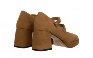 Półbuty -159 4544 008-P Camel Welur 159103, Skóra naturalna | Bayla Hot