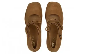 Półbuty -159 4544 008-P Camel Welur 159103, Skóra naturalna | Bayla Hot