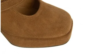 Półbuty -159 4544 008-P Camel Welur 159103, Skóra naturalna | Bayla Hot