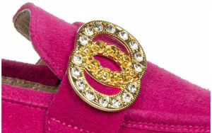 Półbuty -159 4806 152-P Fuksja Welur 159122, Skóra naturalna | Bayla Online