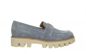 Półbuty -159 4535 058-P Niebieski Welur 159115, Skóra naturalna | Bayla Discount