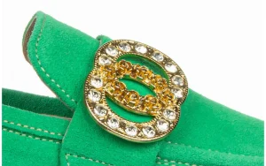 Półbuty -159 4806 066-P Seledyn Welur 159123, Skóra naturalna | Bayla Clearance