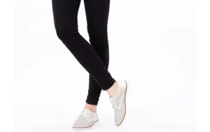 Półbuty -018 1133-221 White Silver 018505, Biały/Srebrny, Skóra naturalna | Bayla New