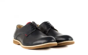 Półbuty -122 AT686-3 Blue, Granat, Skóra naturalna | Bayla Outlet