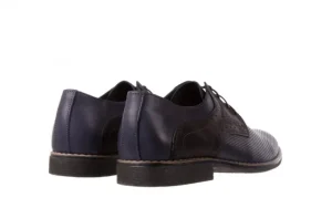 Półbuty -051 166L Bufallo Niebieski Fl. Czarny, Skóra naturalna | Bayla Clearance