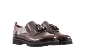 Półbuty -018 1922-X20 Pewter, Srebrny, Skóra naturalna | Bayla Hot