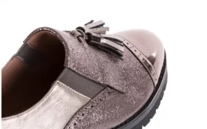 Półbuty -018 1922-X20 Pewter, Srebrny, Skóra naturalna | Bayla Hot