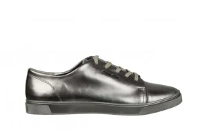 Półbuty Calvin Klein Hamilton Metallic Nappa Soft Steel, Srebrny, Skóra naturalna | Bayla Online