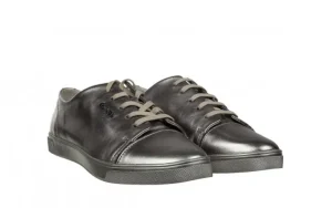 Półbuty Calvin Klein Hamilton Metallic Nappa Soft Steel, Srebrny, Skóra naturalna | Bayla Online