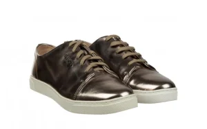 Półbuty Calvin Klein Hamilton Brass 098038, Złoty, Skóra naturalna | Bayla Sale