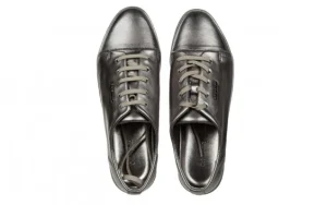 Półbuty Calvin Klein Hamilton Metallic Nappa Soft Steel, Srebrny, Skóra naturalna | Bayla Online