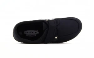 Półbuty Fancy Velcro Black, Czarny, Materiał | Rock Best