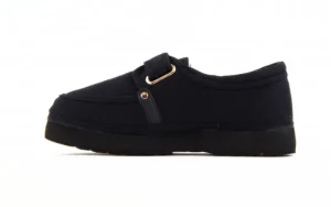 Półbuty Fancy Velcro Black, Czarny, Materiał | Rock Best