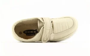 Półbuty Fancy Velcro Ivory, Beż, Materiał | Rock Hot