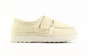 Półbuty Fancy Velcro Ivory, Beż, Materiał | Rock Hot
