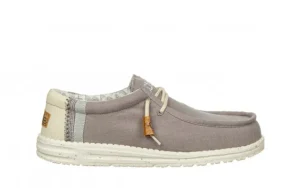Półbuty Wally Linen Natural Grey 003276, Szary, Materiał | HeyDude Discount