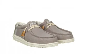 Półbuty Wally Linen Natural Grey 003276, Szary, Materiał | HeyDude Discount