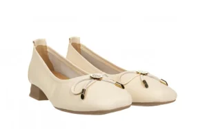 Półbuty E40301 Beige 514246, Beżowy, Skóra naturalna | Loretta Vitale Fashion