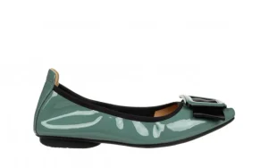 Półbuty E40303B Blue 514257, Zielony, Skóra lakierowana | Loretta Vitale New