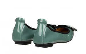 Półbuty E40303B Blue 514257, Zielony, Skóra lakierowana | Loretta Vitale New