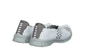 Półbuty Bara White Grey Mix 032927, Biały, Materiał | Rock Online