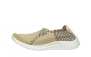 Półbuty Brooklyn Beige Grey Silver 032928, Beżowy, Materiał | Rock Fashion