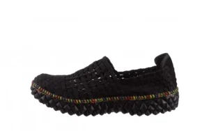 Półbuty Full Breath Bin Black With Tutti Frutti Binding 23 032956, Czarny, Materiał | Rock Fashion