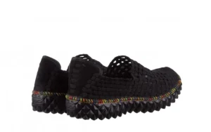 Półbuty Full Breath Bin Black With Tutti Frutti Binding 23 032956, Czarny, Materiał | Rock Fashion