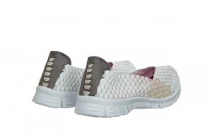 Półbuty Gerta Pearl Silver White 032960, Biały, Materiał | Rock Fashion