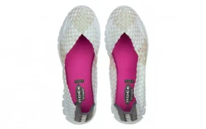 Półbuty Gerta Pearl Silver White 032960, Biały, Materiał | Rock Fashion