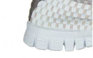 Półbuty Gerta Pearl Silver White 032960, Biały, Materiał | Rock Fashion