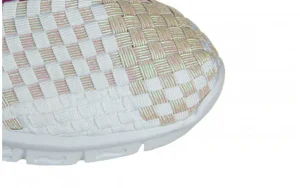 Półbuty Gerta Pearl Silver White 032960, Biały, Materiał | Rock Fashion