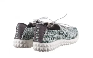 Półbuty Noam White Green Points Smoke, Zielony/ Biały, Materiał | Rock Discount