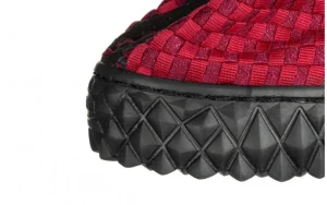 Półbuty Over Deep Bordo 032037, Czerwony, Materiał | Rock New