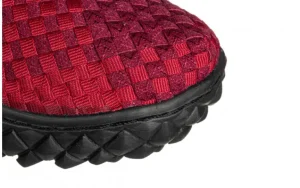 Półbuty Over Deep Bordo 032037, Czerwony, Materiał | Rock New