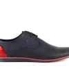Półbuty -057 3302 Granat-Czerwony, Skóra naturalna | Tresor Online