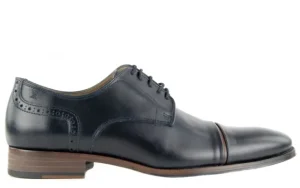 Półbuty Valuni 8677 Blue/Tan, Granat, Skóra naturalna | Bayla New