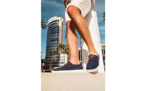 Półbuty Biarritz Periscope 003300, Granatowy, Materiał | Walk In Pitas Fashion