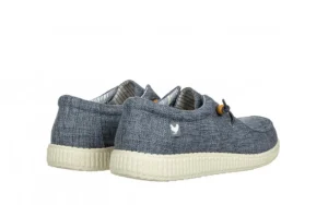 Półbuty Wp150 Wallabi Linen Azul 003319, Niebieski, Materiał | Walk In Pitas Hot