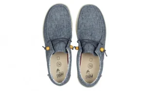 Półbuty Wp150 Wallabi Linen Azul 003319, Niebieski, Materiał | Walk In Pitas Hot