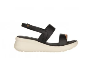 Sandały Cris Soft Light Sand Black 198006, Czarny, Tworzywo | Azaleia Discount