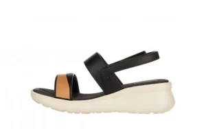 Sandały Cris Soft Light Sand Black 198006, Czarny, Tworzywo | Azaleia Discount