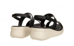 Sandały Cris Soft Light Sand Black 198006, Czarny, Tworzywo | Azaleia Discount